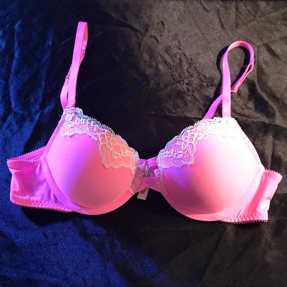 Aerie Harper Pink with White Lace Bra - Picture 2 of 5